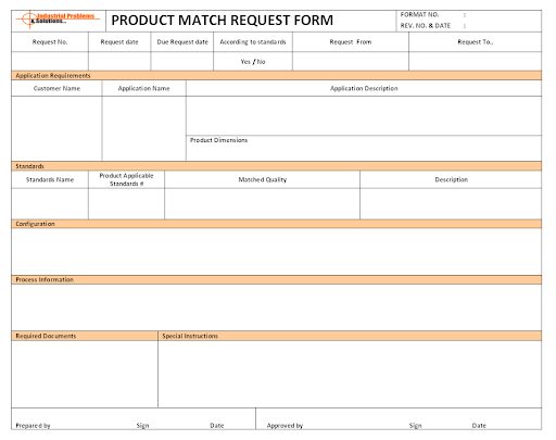 Figure 13 Product sample request form
