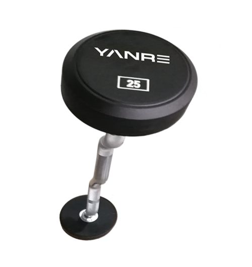 Urethane round-head curl bar (fixed weight) 5 Urethane Round Head Barbell Fixed Weight Curl BSC001C gym fitness equipment yanrefitness