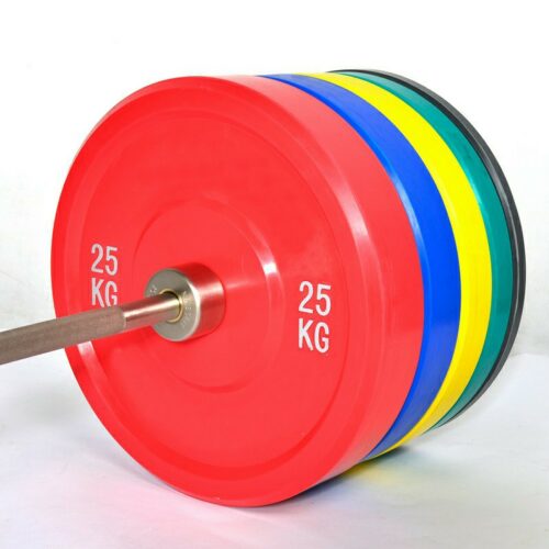Yanre fitness gym equipment crossfit Rubber Bumper Plates（multicolorBPR002M 1