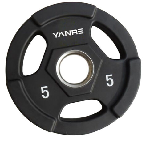 Tripgrip Virgin Rubber Plates (Black) 5 Weight Plate WPC001 1 gym fitness equipment yanrefitness