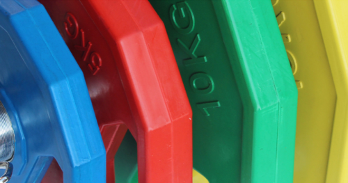 Rubber Plates - 12 sides (black) 8 Weight Plate WPR001 gym fitness equipment detail 1 yanrefitness