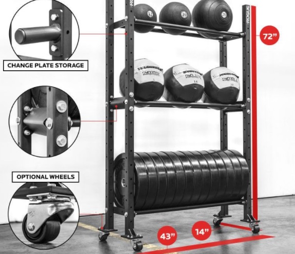 Fig 1 A gym storage rack