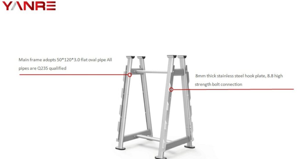 Fig 12 Construction of a triangular barbell rack