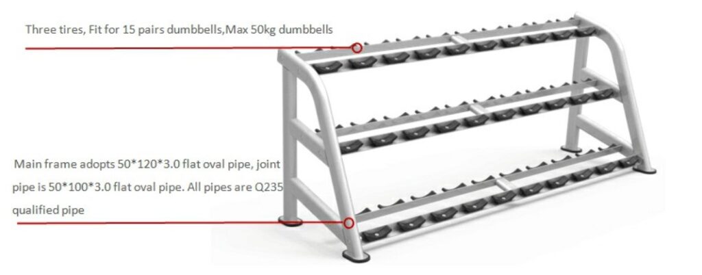 Fig 5 Construction of a dumbbell storage rack