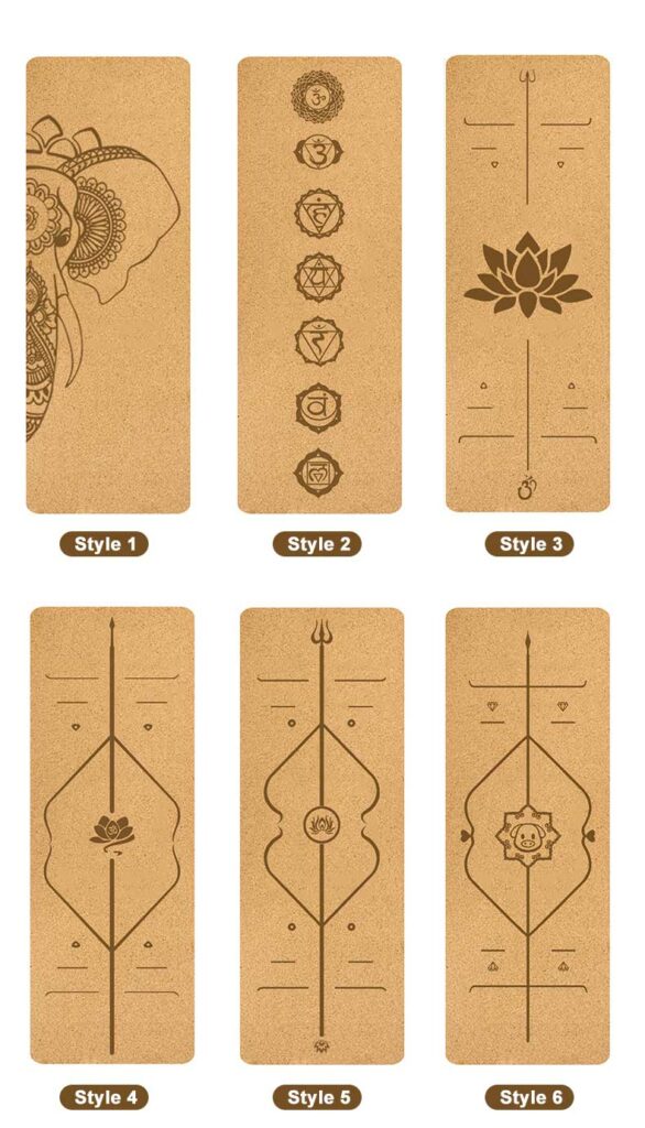 Wholesale Cork Yoga Mat 19 Fig 9 Customized logo and name on Cork Yoga Mat