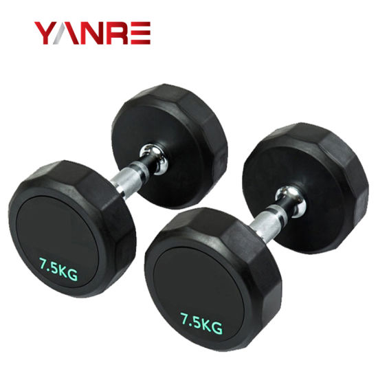 Rubber Dumbbells Manufacturer 31 Figure 17 Premium Quality Rubber Dumbbell Export by Yanre Fitness