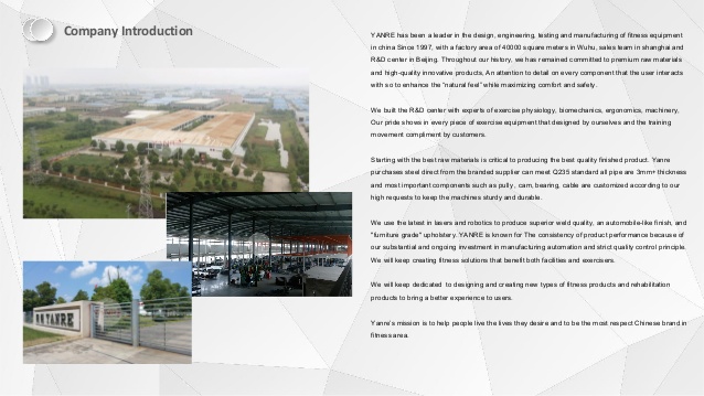 Rubber Dumbbells Manufacturer 33 Figure 19 Yanre Fitness Company Profile