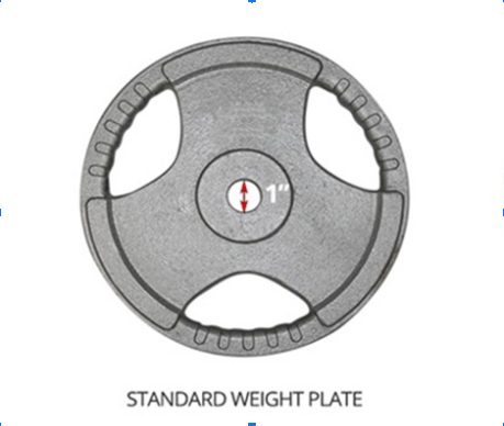 Figure 1 Standard rubber weight plate