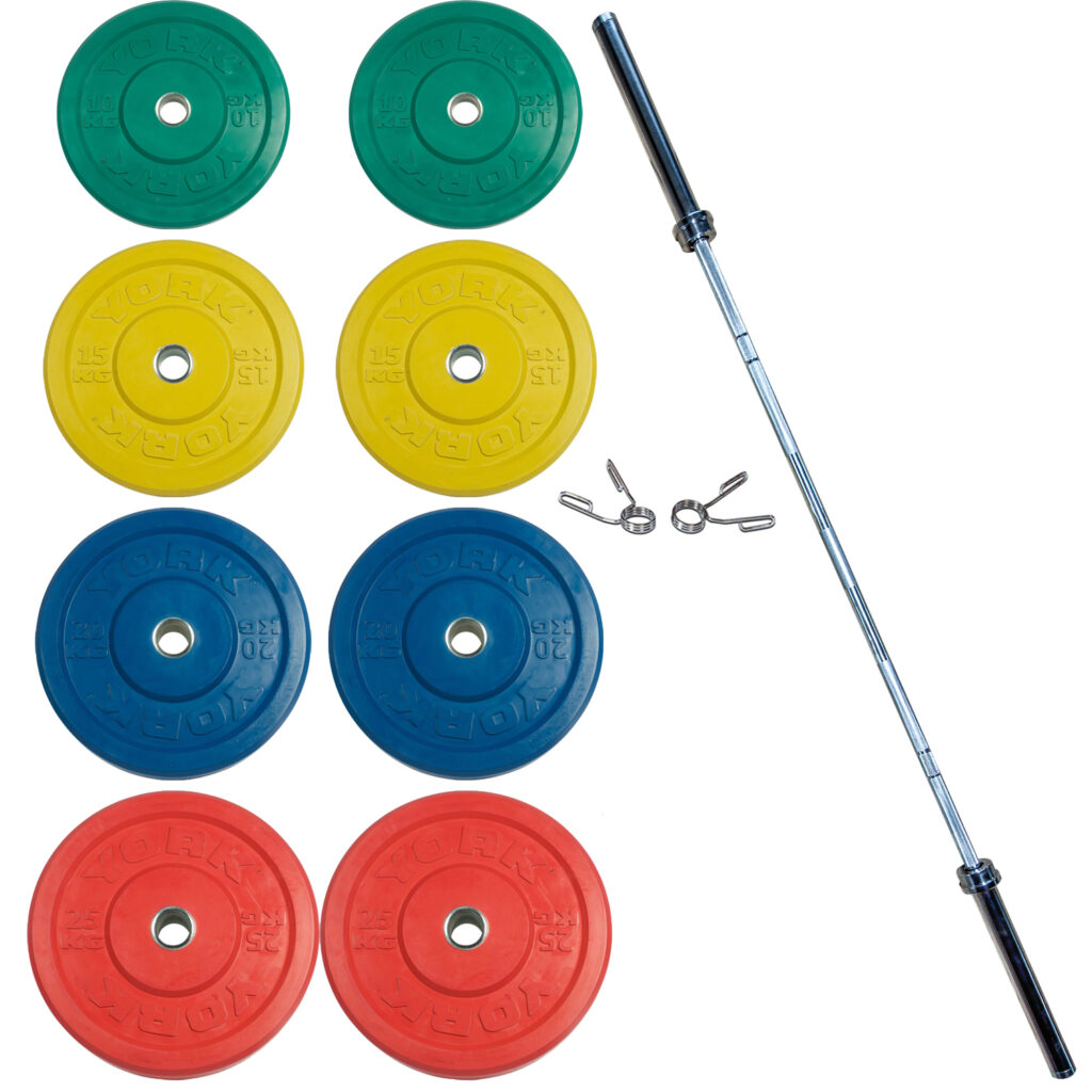 Colored Barbell Sets 6 Figure 2 Bumper plates from coloured barbell set