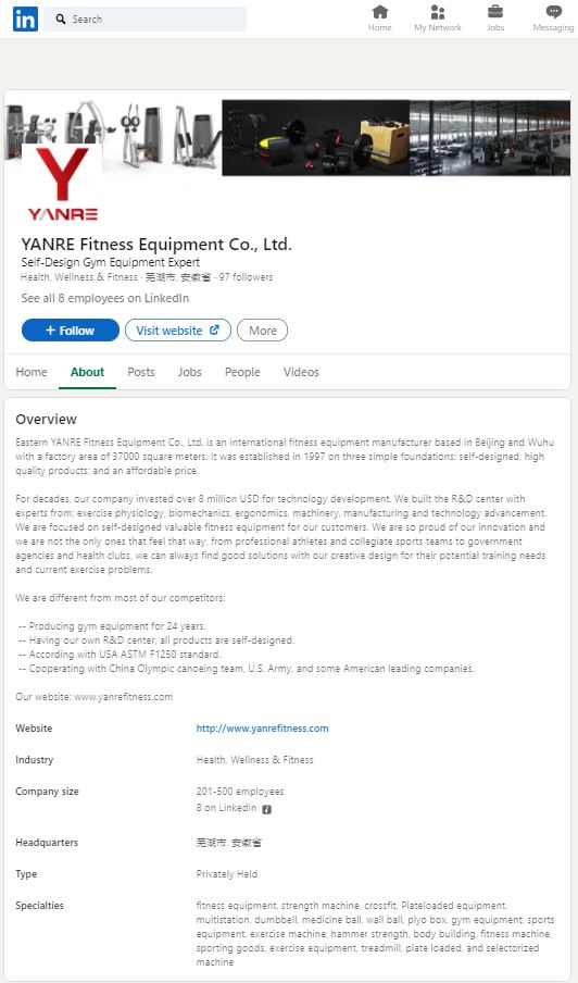 Wholesale Round Yoga Mat 33 Figure 22 Yanre Fitness profile in LinkedIn