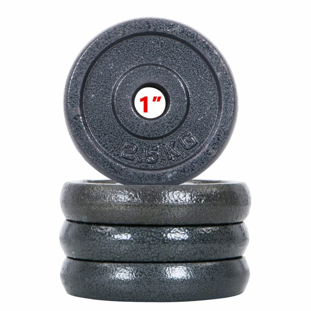 Colored Barbell Sets 8 Figure 4 Standard weight plate 1 center hole