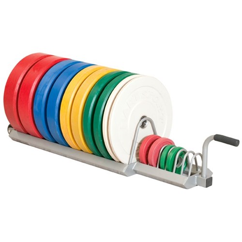 Bumper Plates in China 43 Figure 8 bumper Plates Portable Trolley Rack