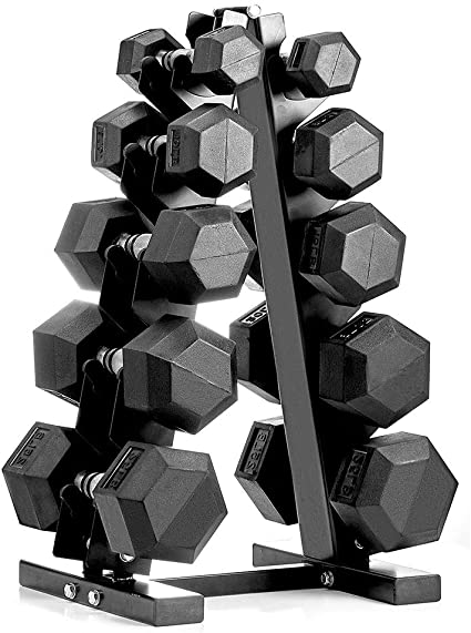 Figure 23 Commercial Dumbbells stored in an A Frame Rack